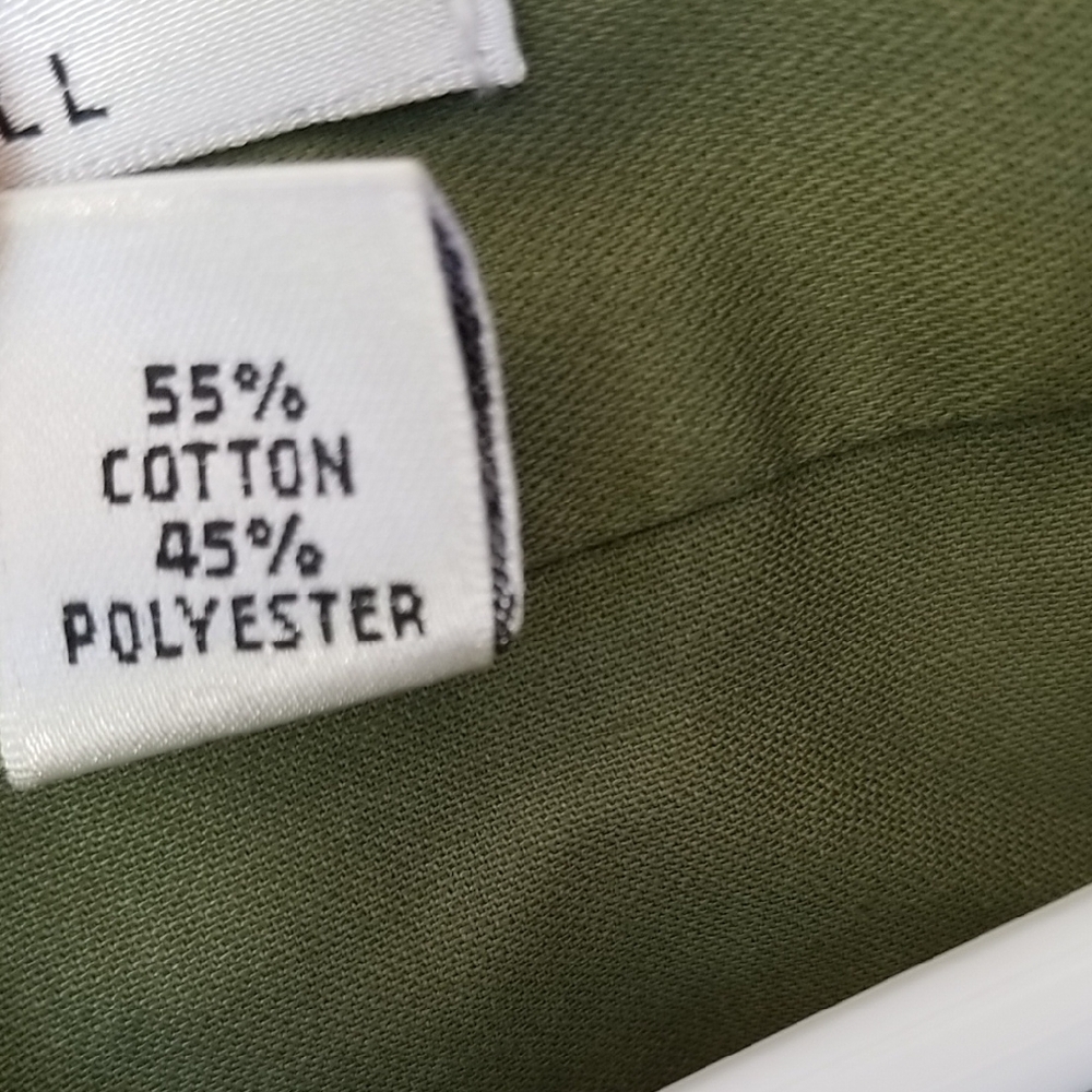 Van Heusen Lux Sage Green Long Sleeve Button Down Shirt Business Office Career - Picture 8 of 10